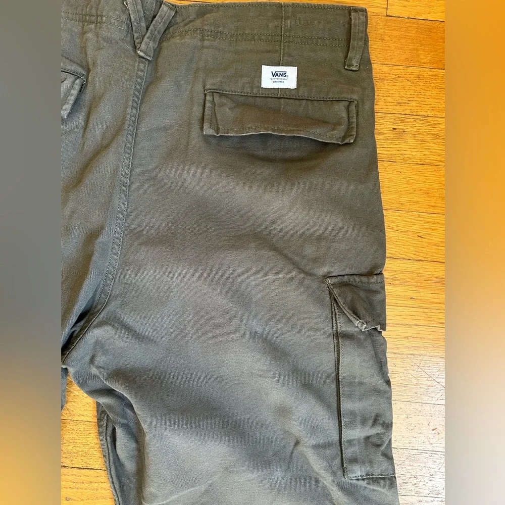 Vans Alva Skates Service Men's Olive drab Cargo Pants - Picture 4 of 4